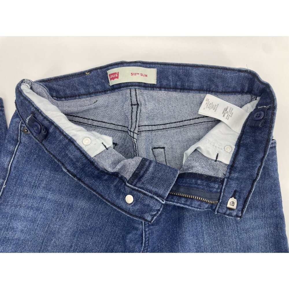 Boys Levi’s 511 Slim Jeans Size 14 Regular 27x27 Medium Wash - Picture 15 of 16